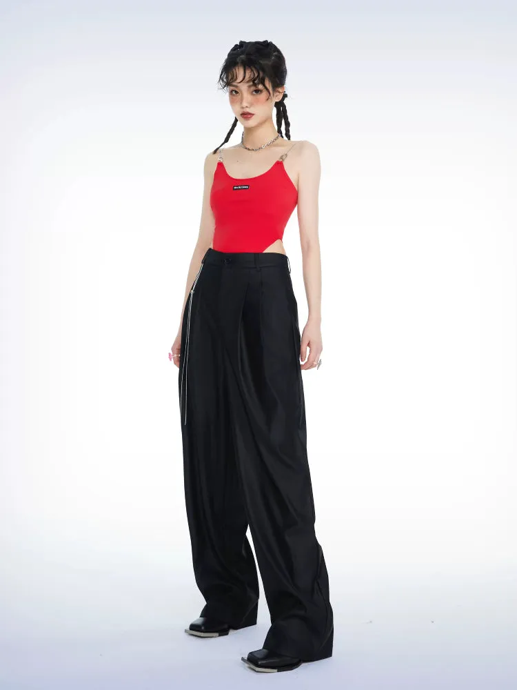 High waist wide leg pants【s0000006717】