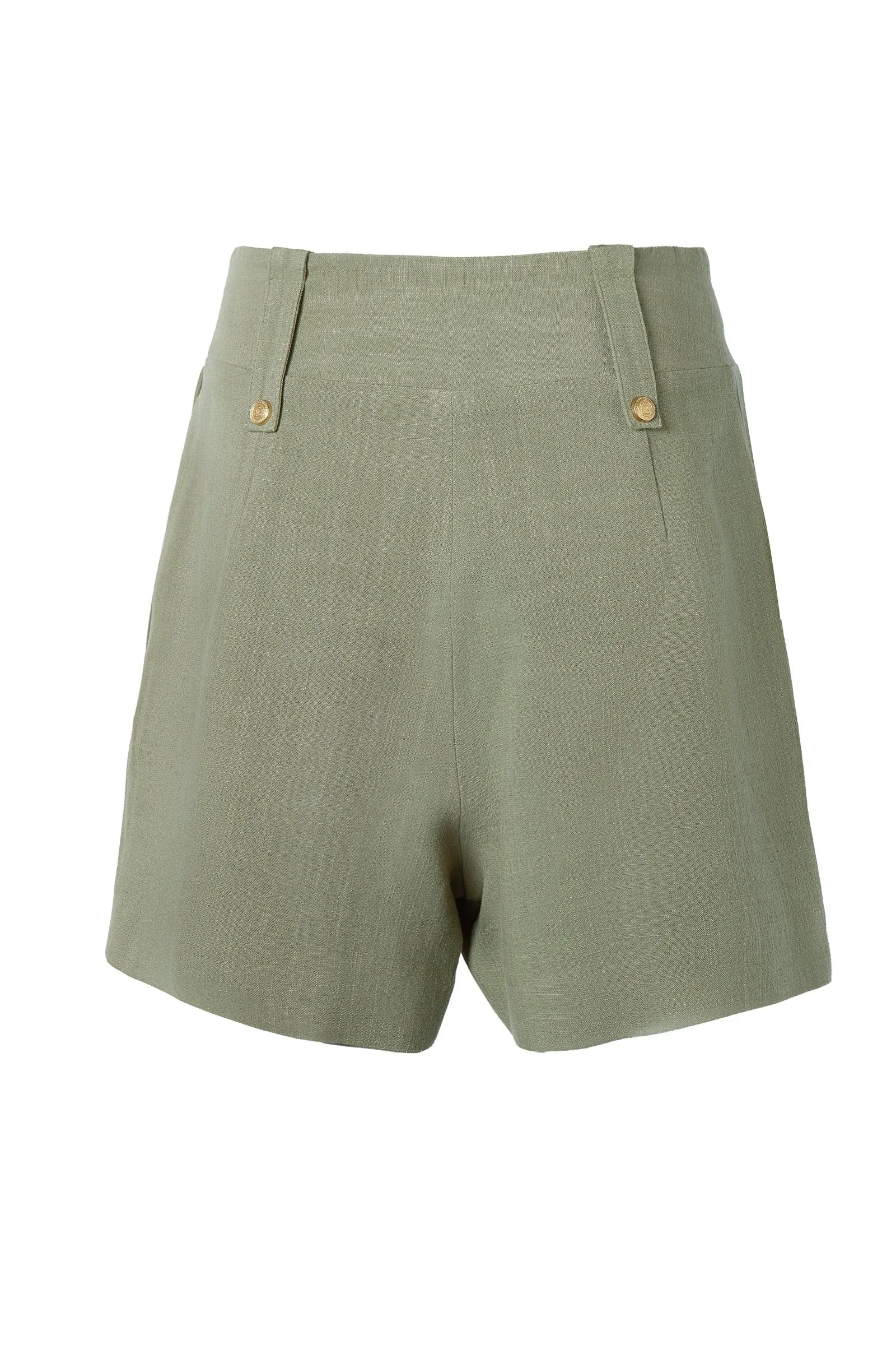 Holland Cooper Tailored Linen Short in Sage