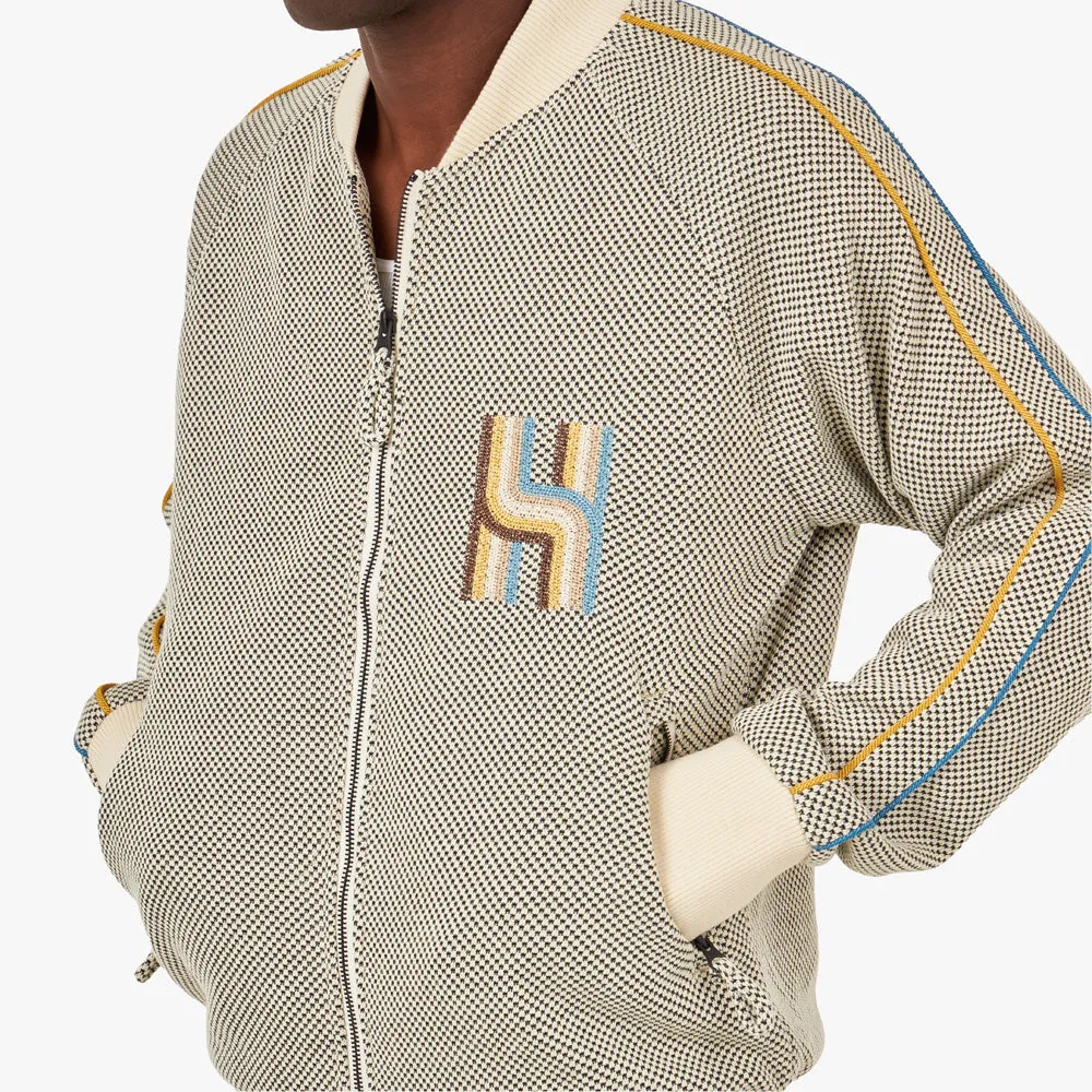 Honor The Gift Novelty Knit Track Jacket / Cream