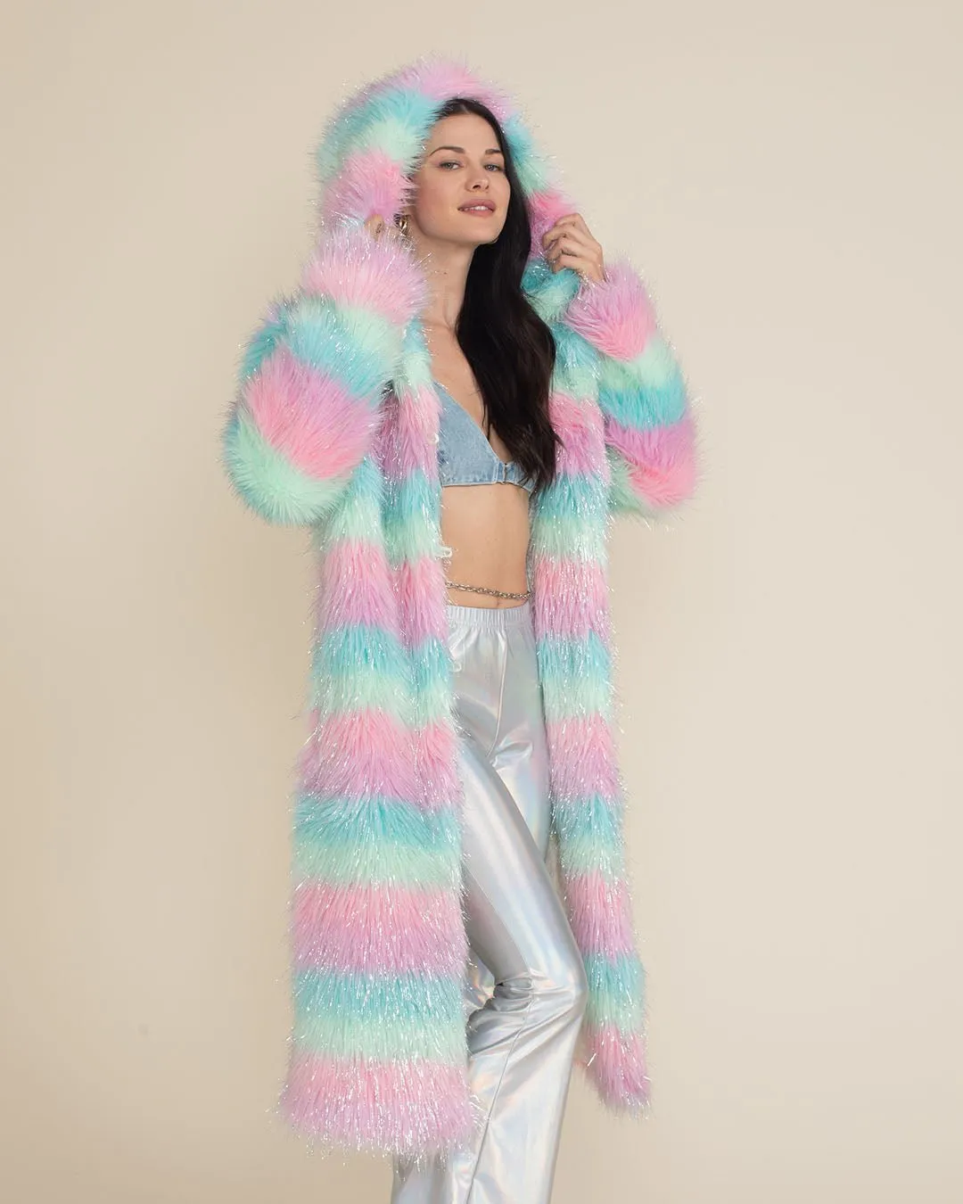 Hooded Women's Long Faux Fur Coat | Doll Party