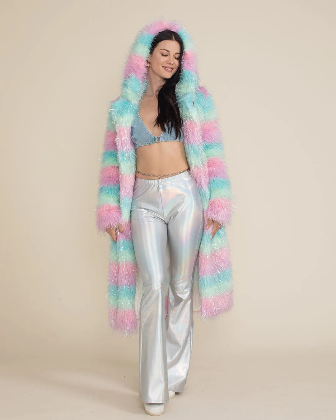 Hooded Women's Long Faux Fur Coat | Doll Party