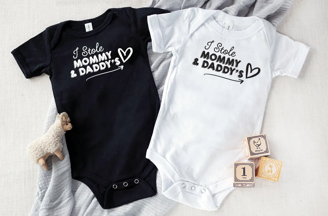 I Stole Mommy or Daddy's Heart Baby Bodysuit