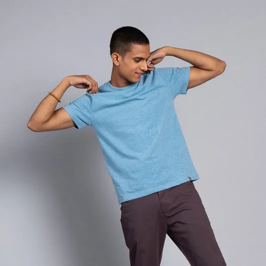 Iceberg Blues Powder Blue Crew Neck T-Shirt