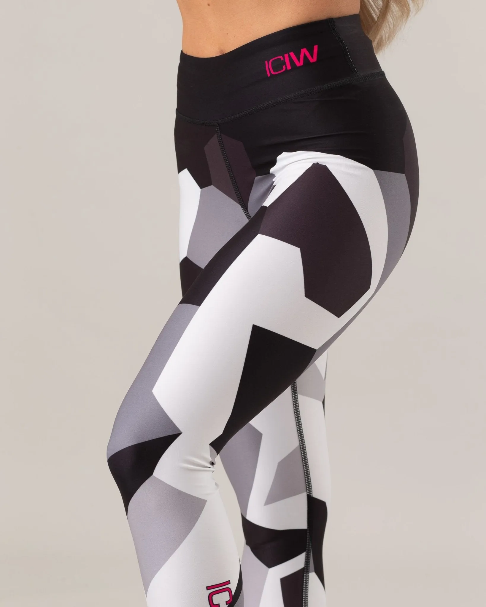 ICIW Full Camo Tights - Black-White