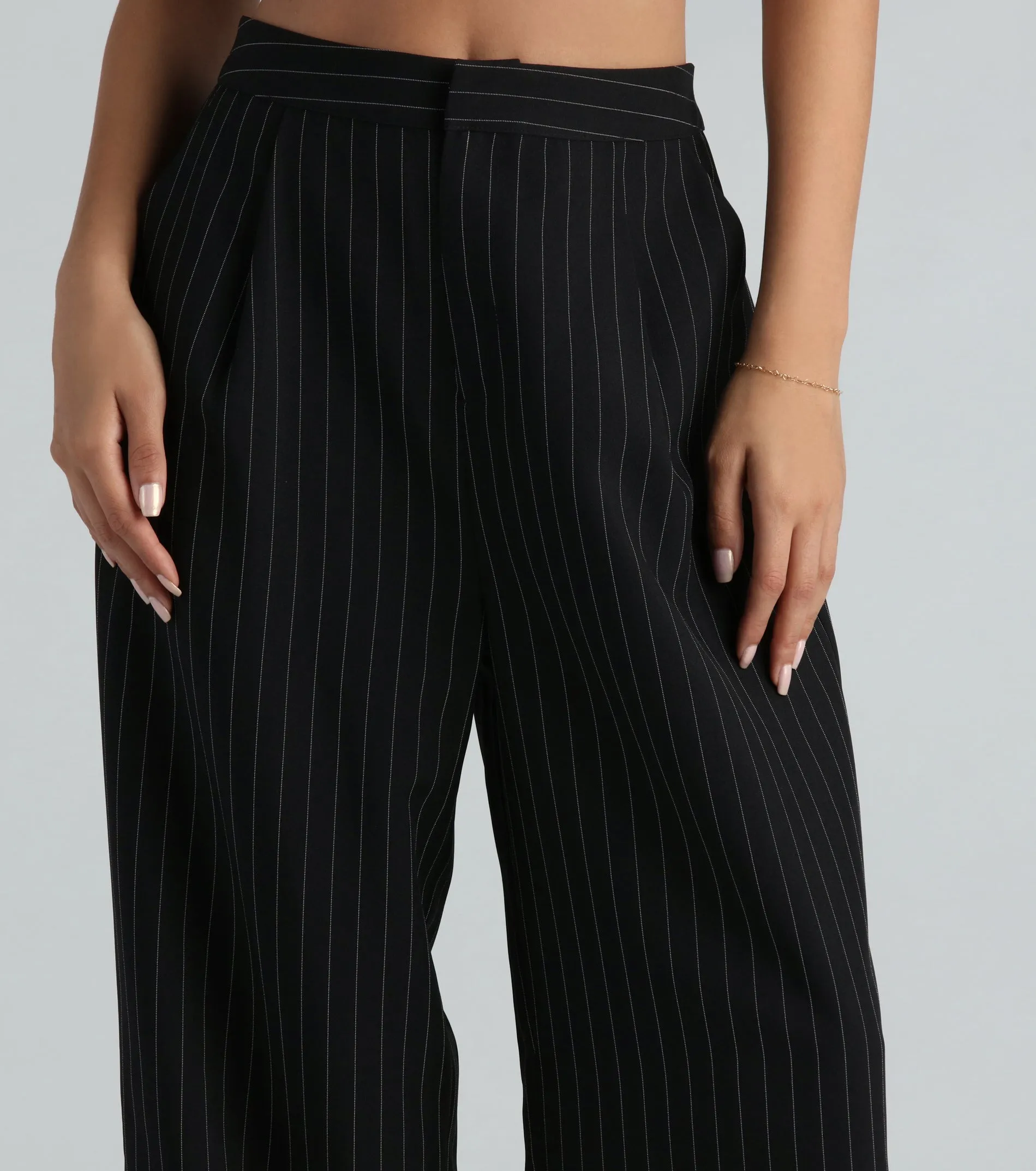 Iconic Vibes Pinstripe Trouser Pants