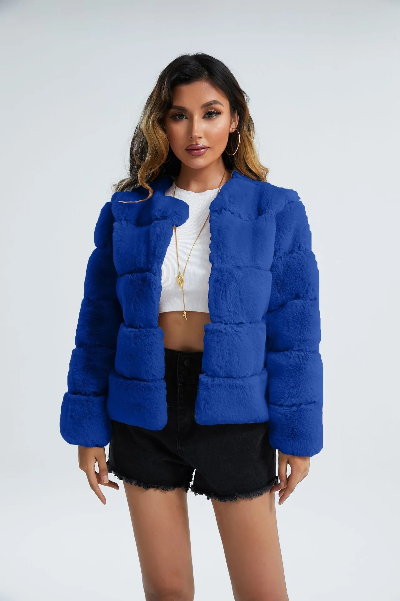 Imitation Fox Fur Coat