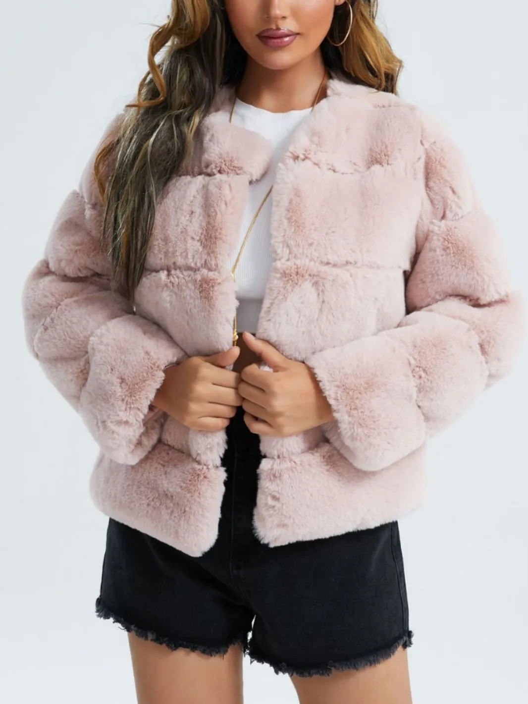 Imitation Fox Fur Coat