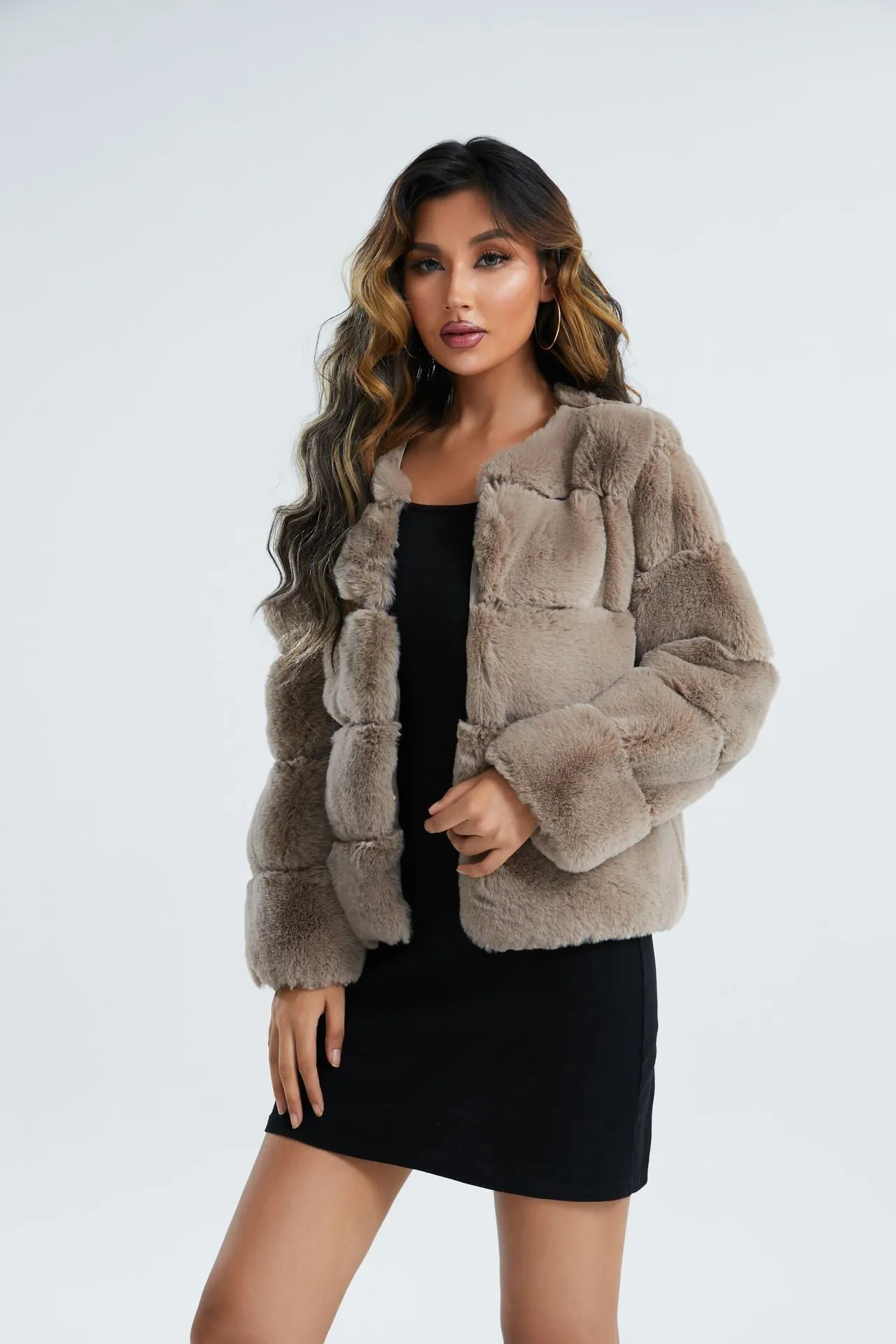 Imitation Fox Fur Coat