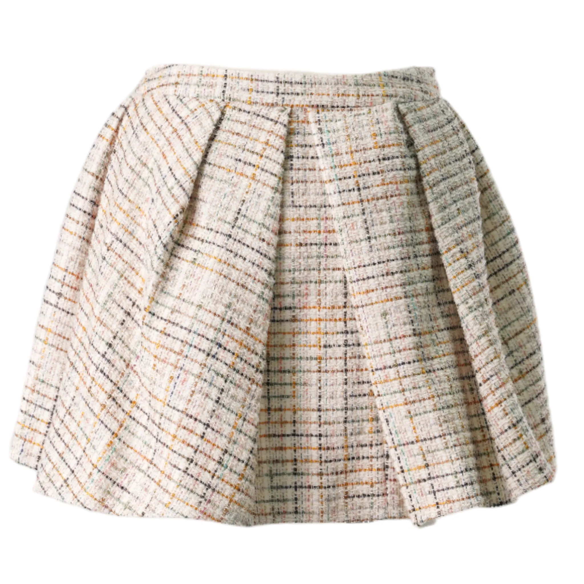 IRREGULAR PLEATED SKIRT / COLORFUL