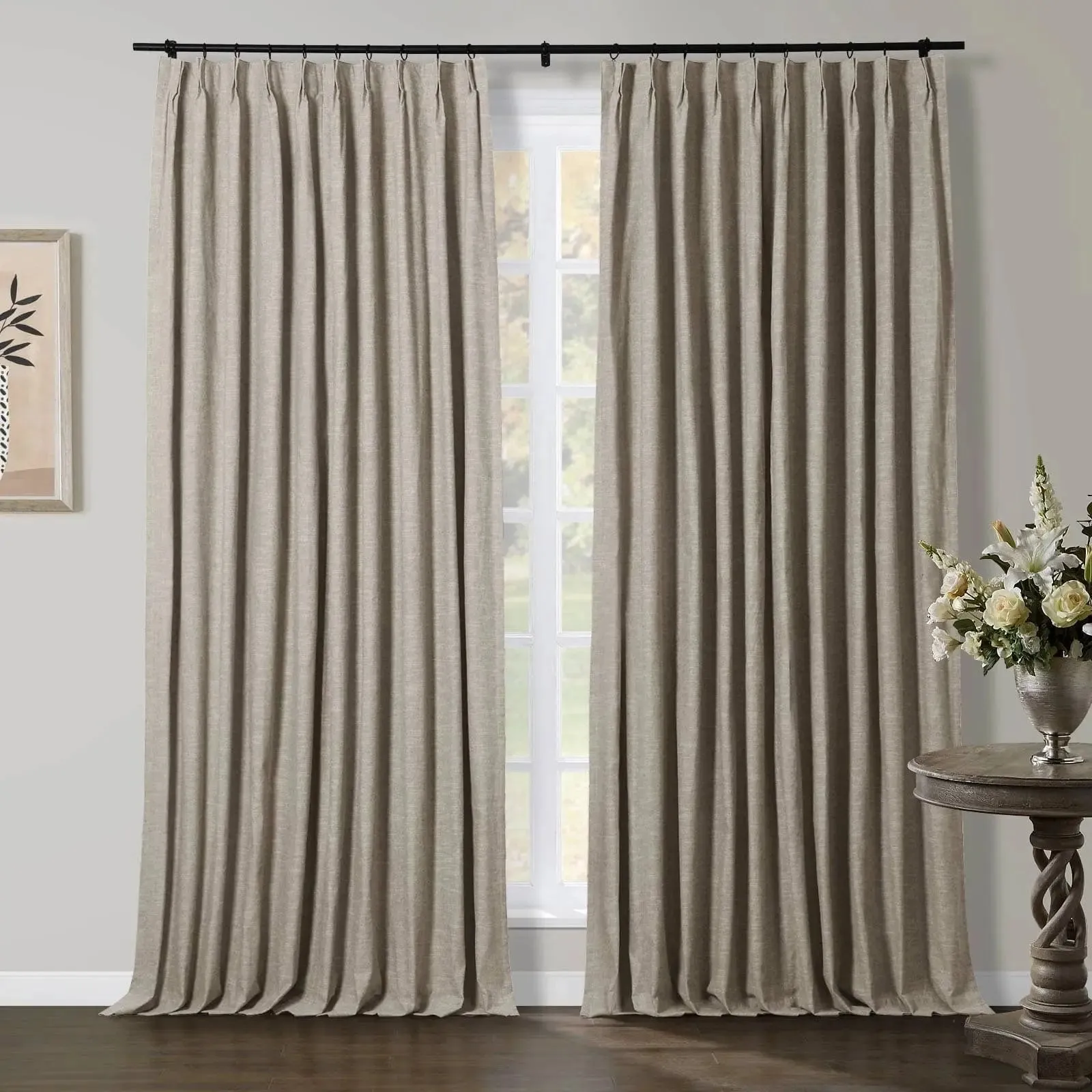 Jawara Luxury Linen Cotton Curtain Pleated