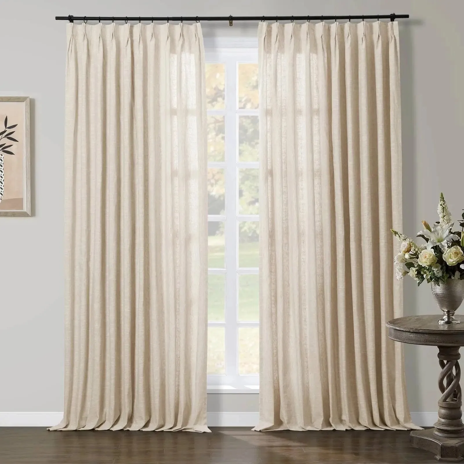 Jawara Luxury Linen Cotton Curtain Pleated