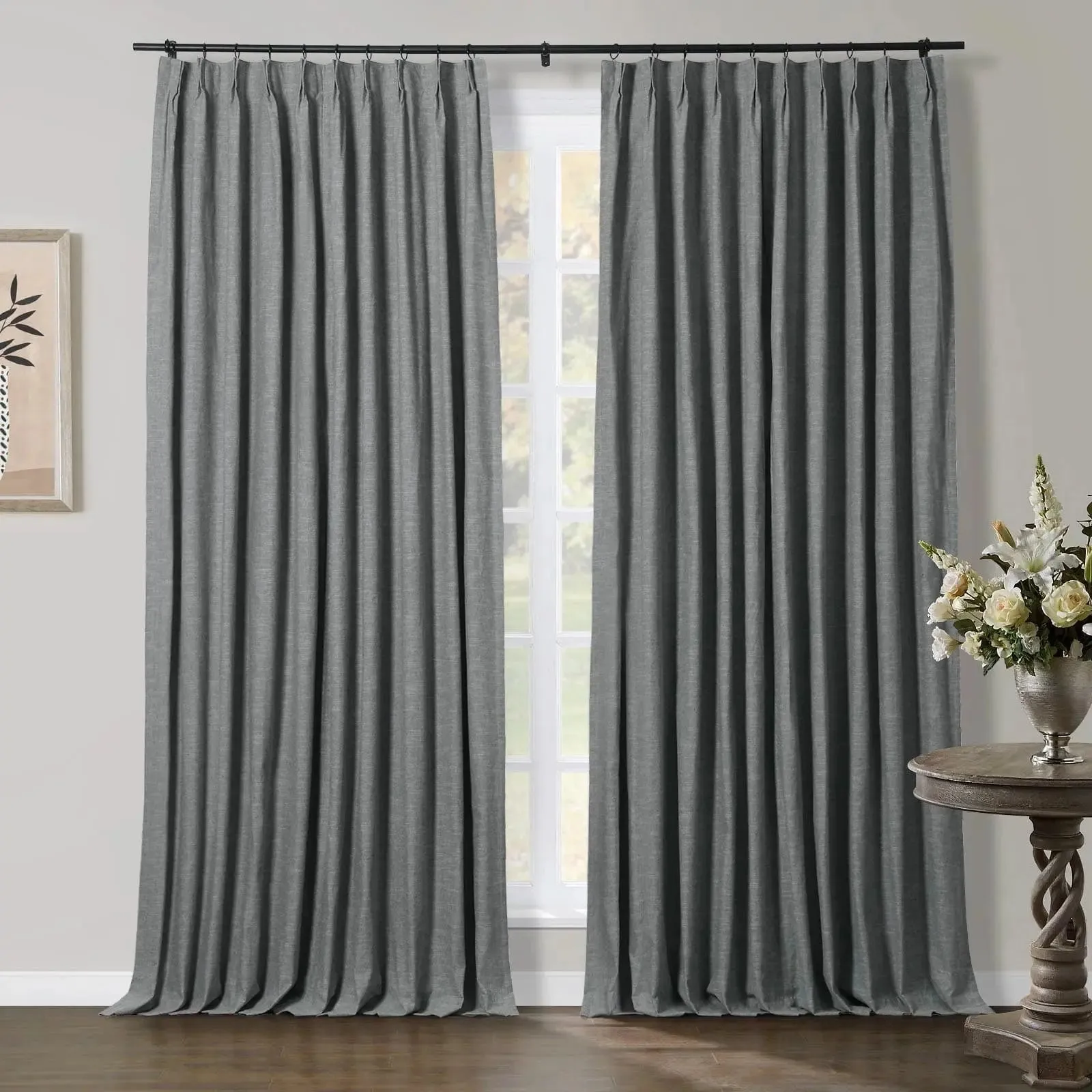 Jawara Luxury Linen Cotton Curtain Pleated