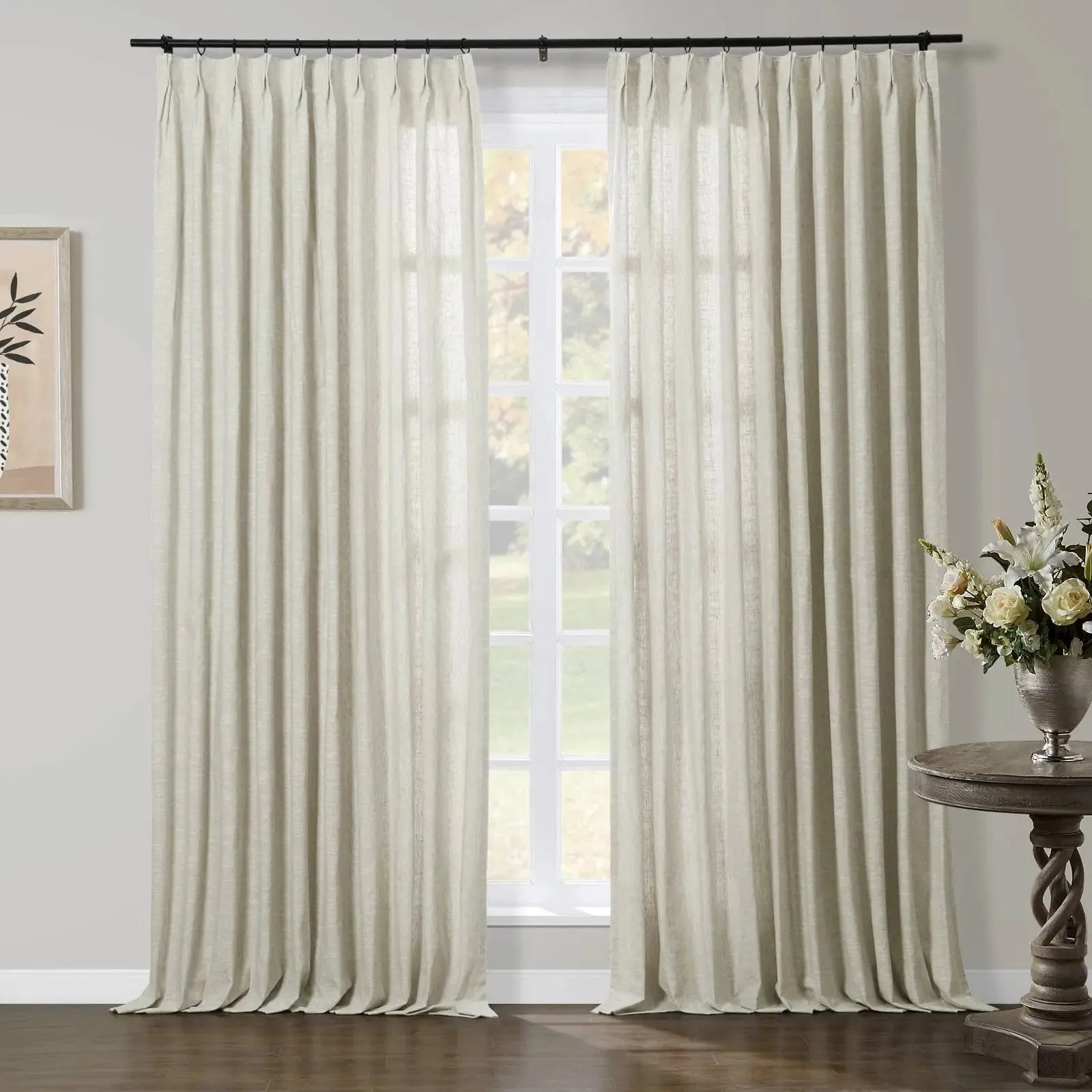 Jawara Luxury Linen Cotton Curtain Pleated