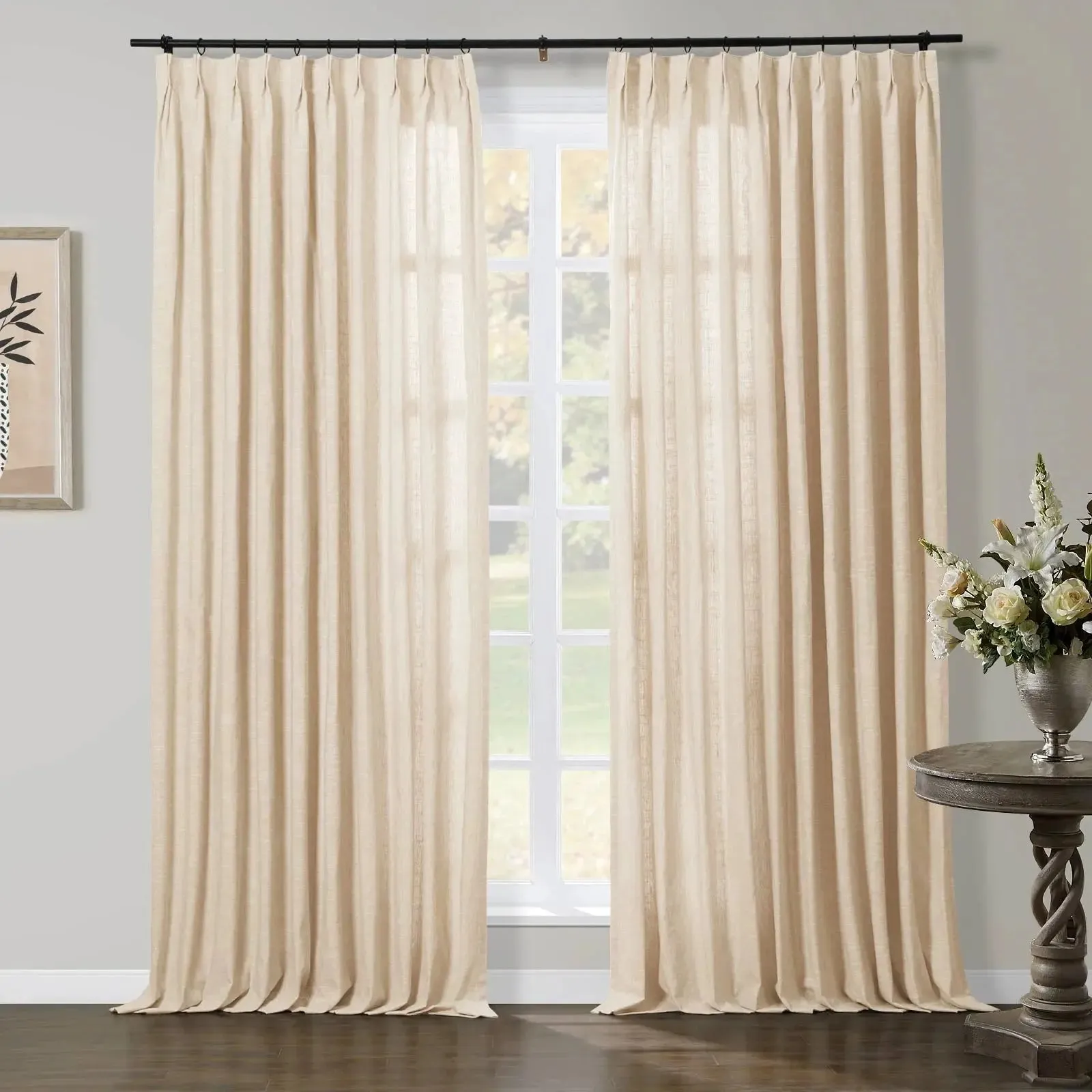 Jawara Luxury Linen Cotton Curtain Pleated