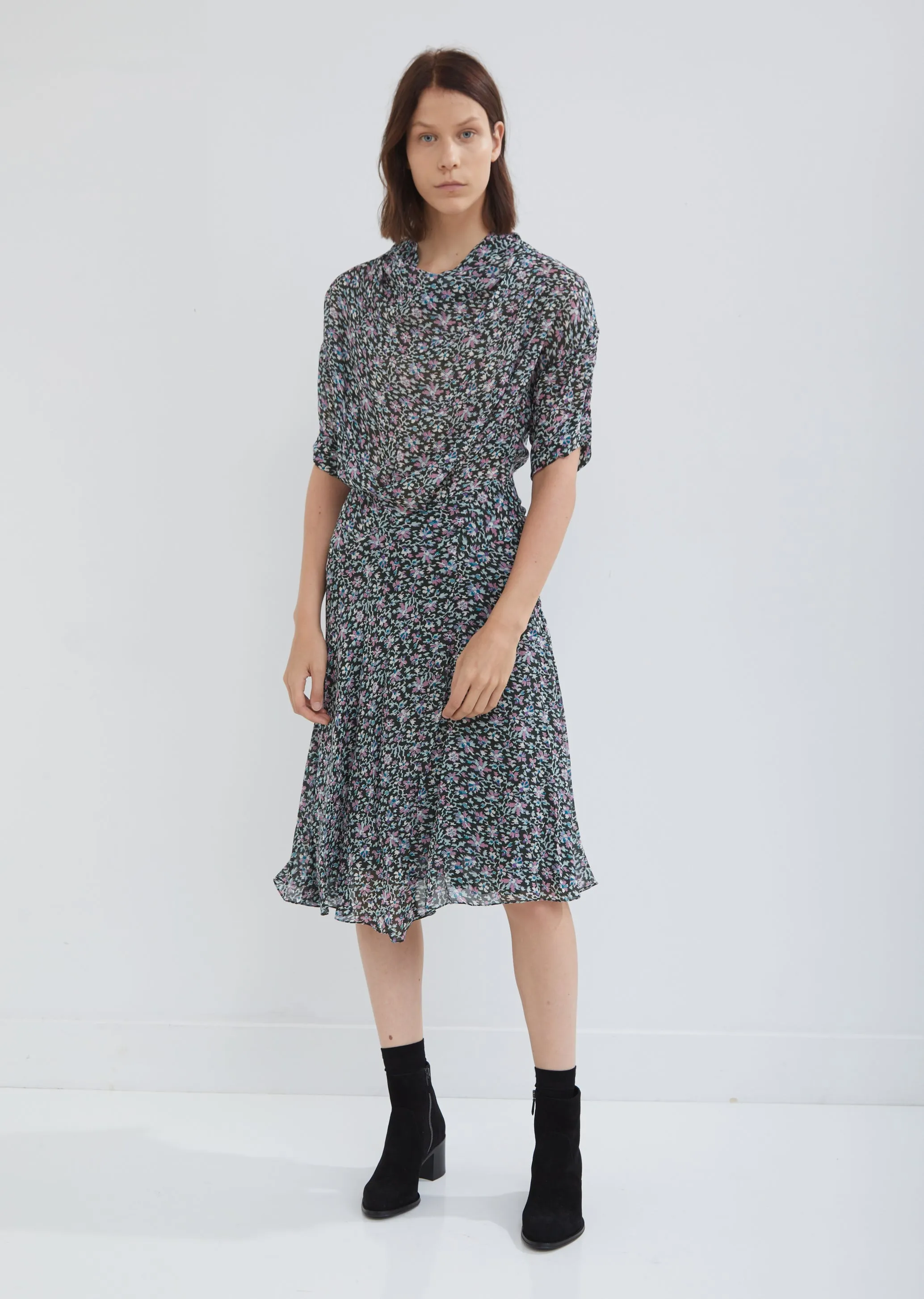 Juyane Floral Crepe Dress