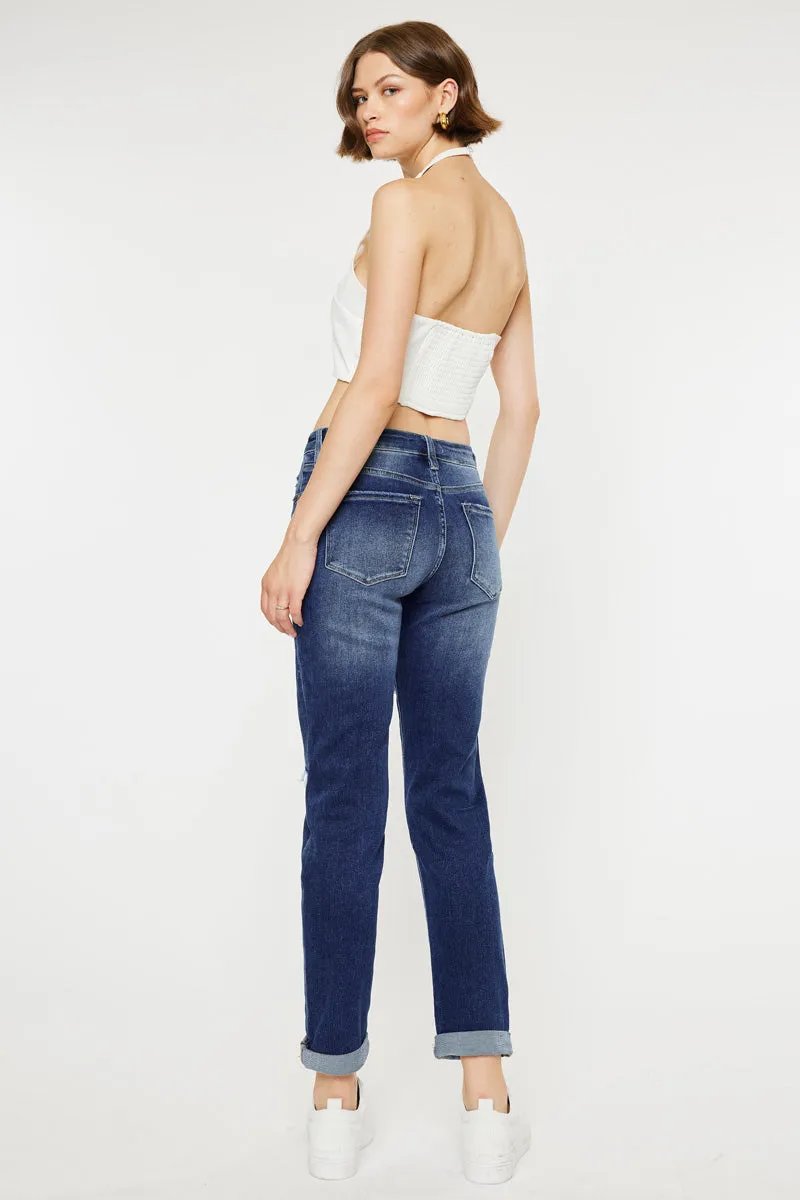 Kancan - Women's High Rise Mom Jeans - kc5118d