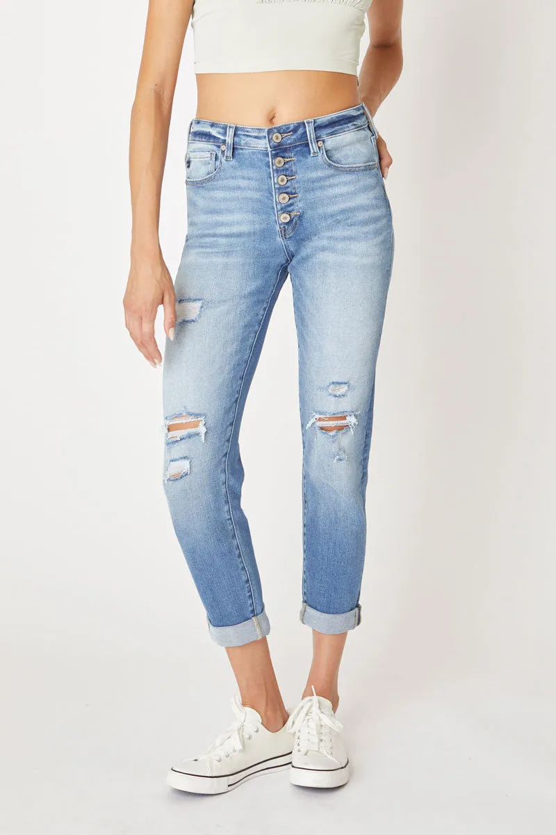 Kancan - Women's High Rise Mom Jeans - kc5118d