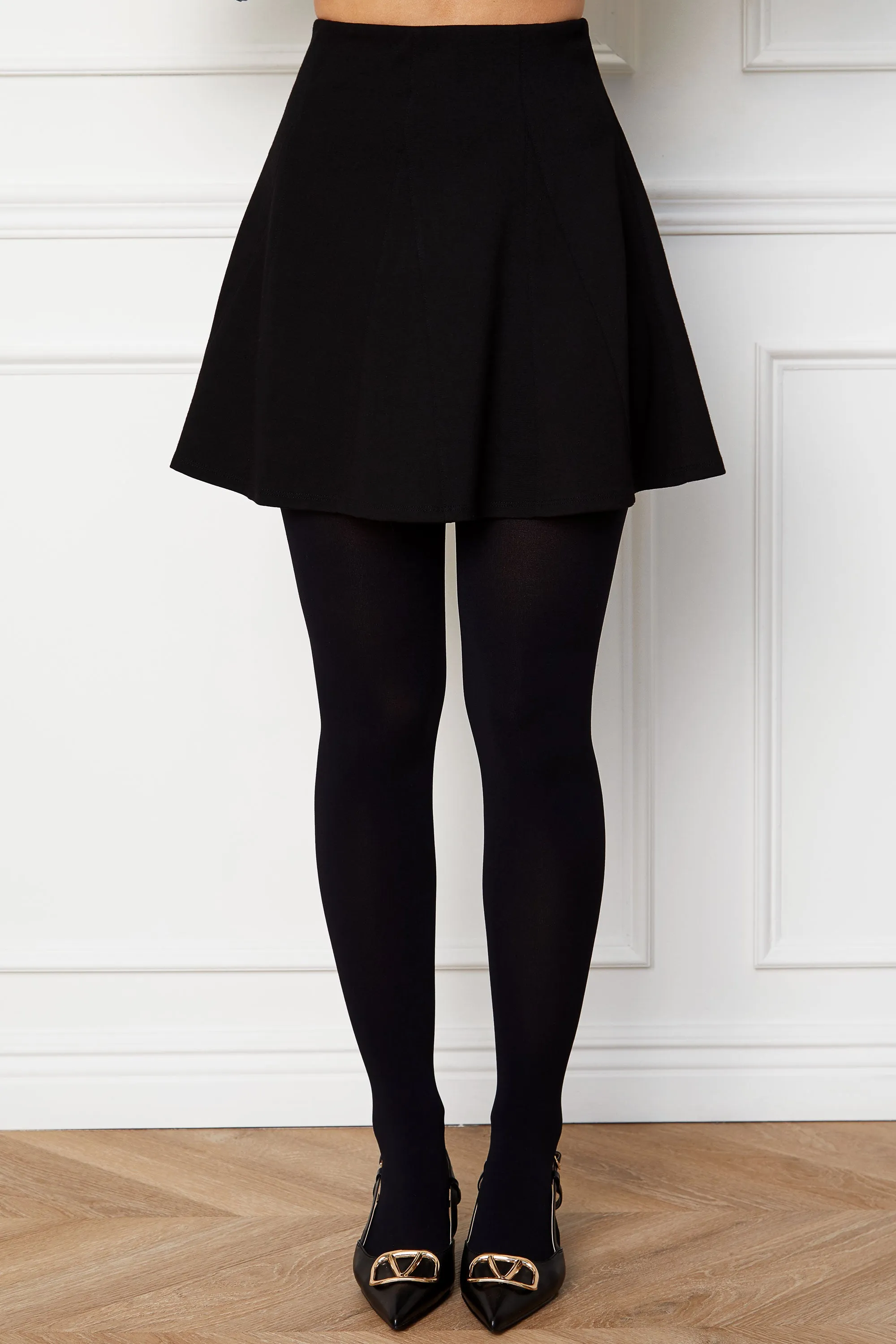 Kendra Opaque Black Tights