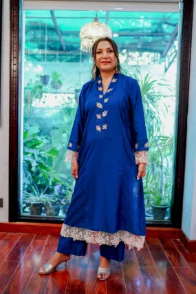 Khayal by Shaista Hasan - Chic Blue - Khaddi Cotton - 2 Piece