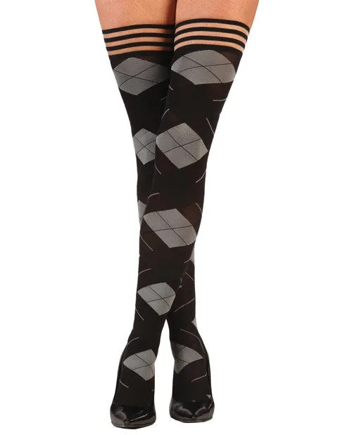 Kix'ies Kimmie Argyle Thigh High Argyle B