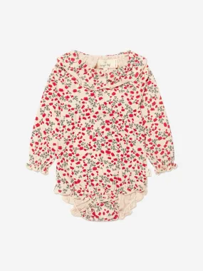 Konges Sløjd Baby Girls Organic Cotton Poppy Print Bodysuit