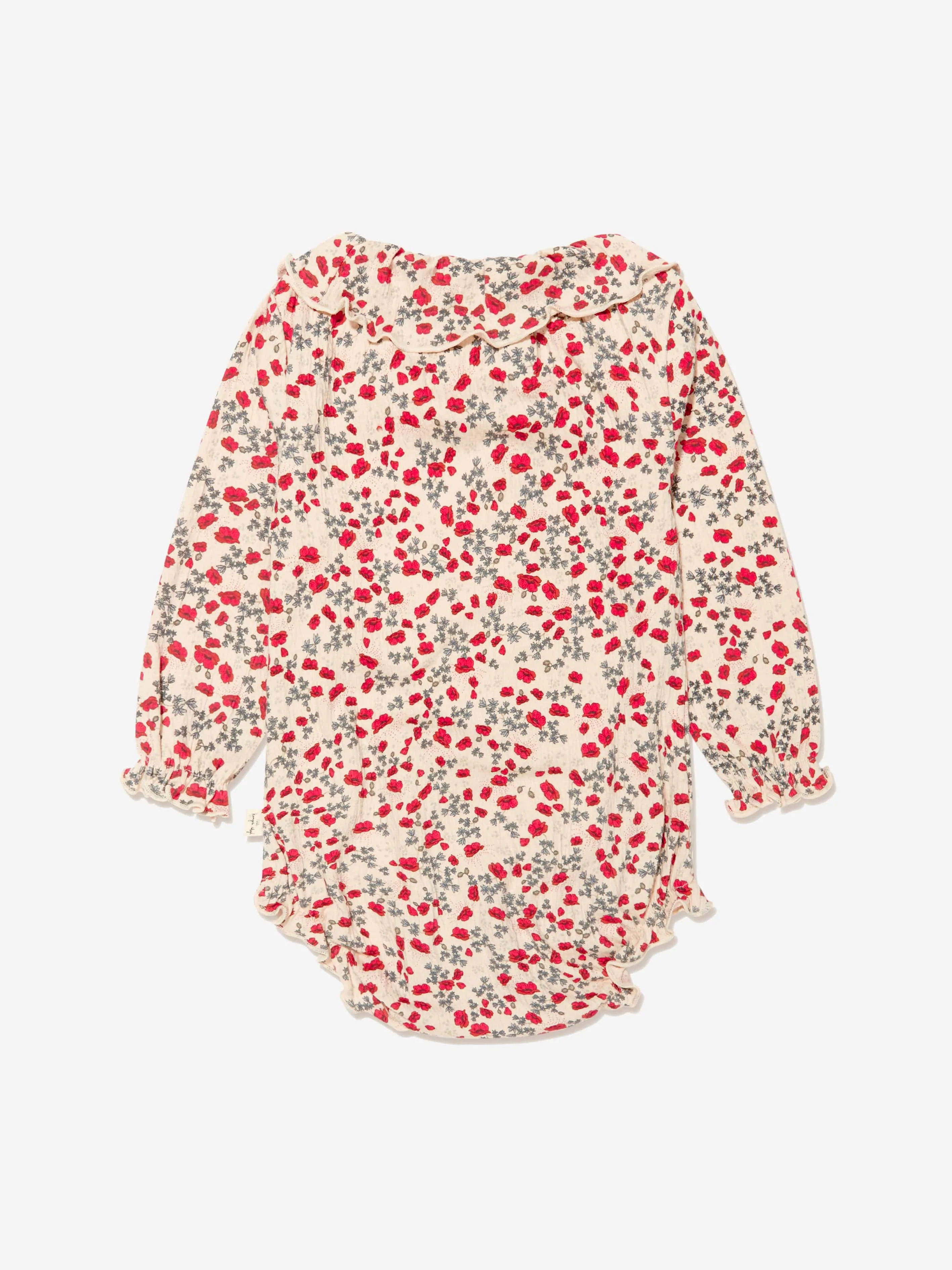 Konges Sløjd Baby Girls Organic Cotton Poppy Print Bodysuit