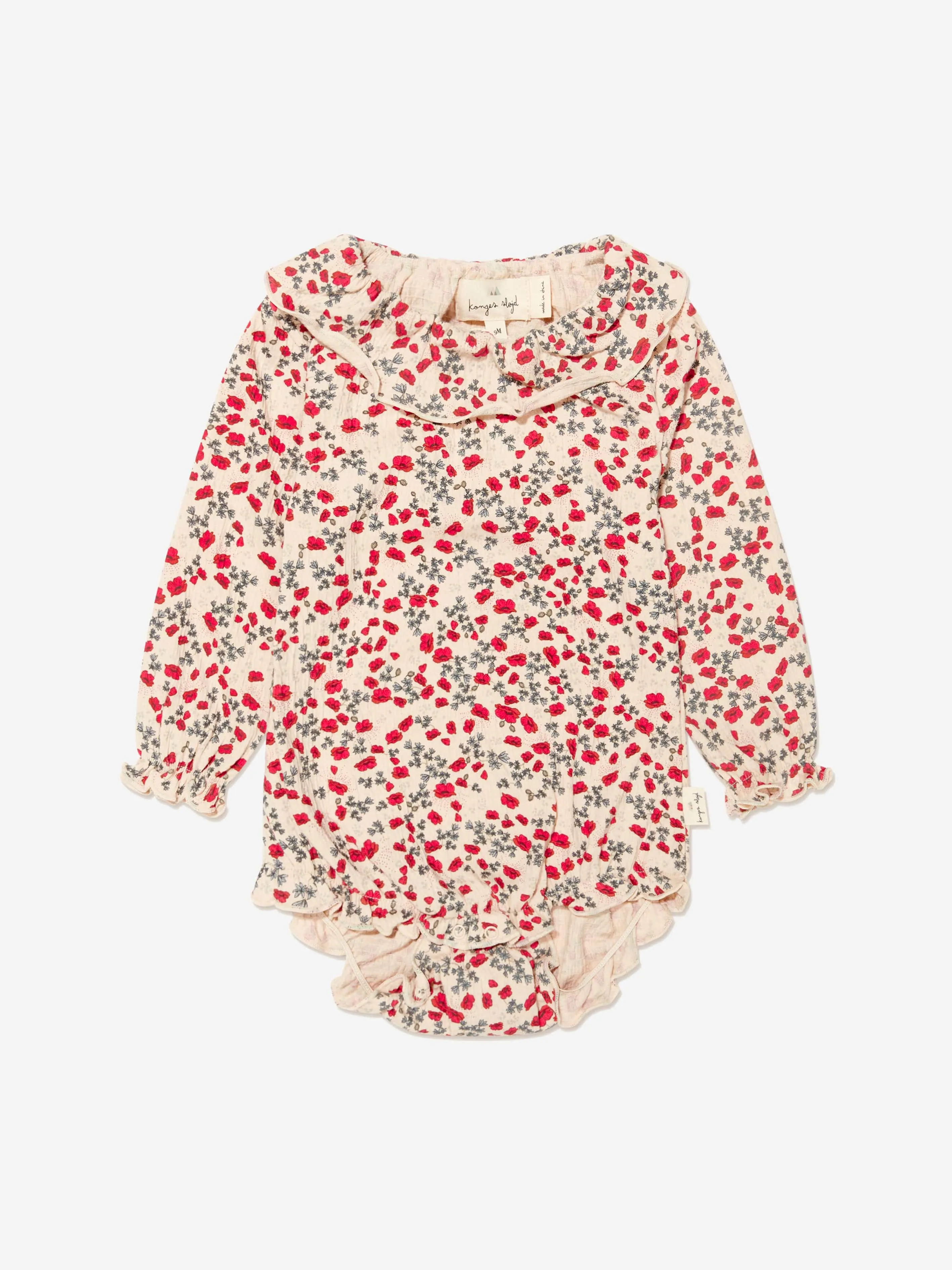 Konges Sløjd Baby Girls Organic Cotton Poppy Print Bodysuit