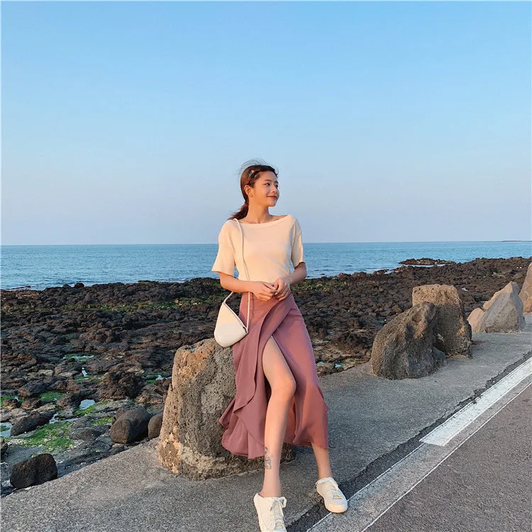 [Korean Style] Chu Maxi Wrap Skirt