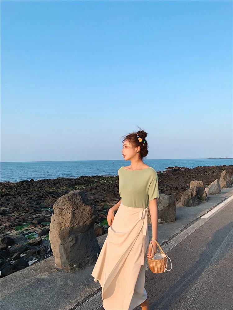 [Korean Style] Chu Maxi Wrap Skirt