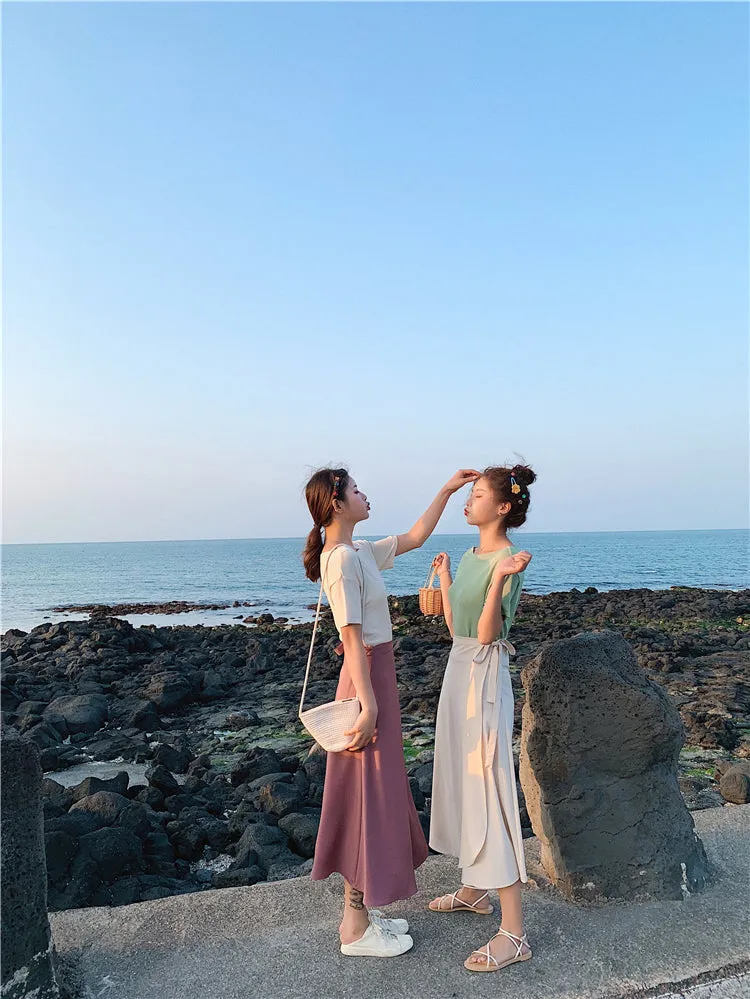 [Korean Style] Chu Maxi Wrap Skirt