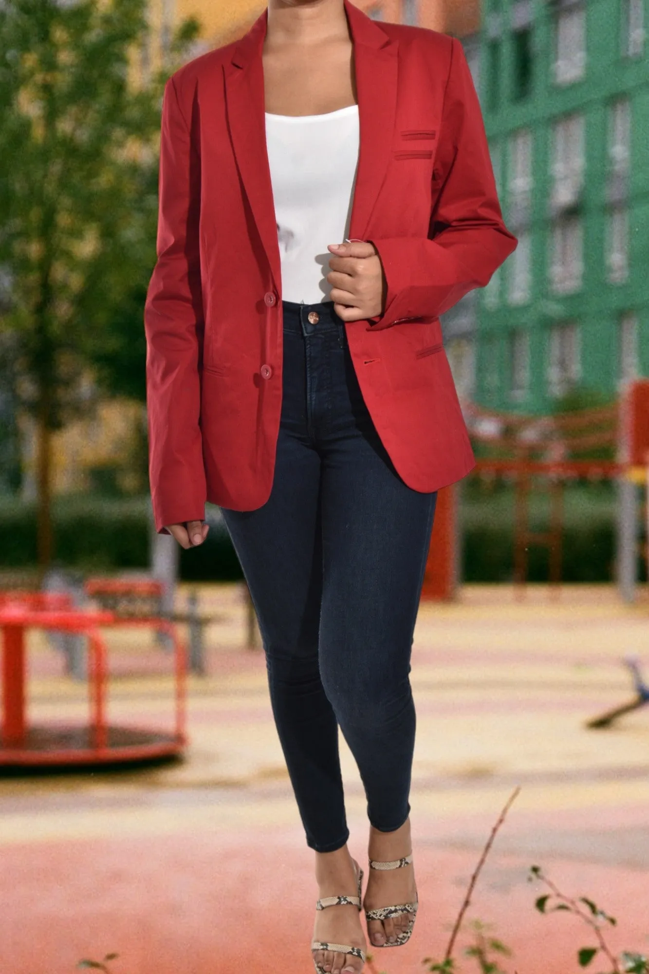 Ladies Red Blazer