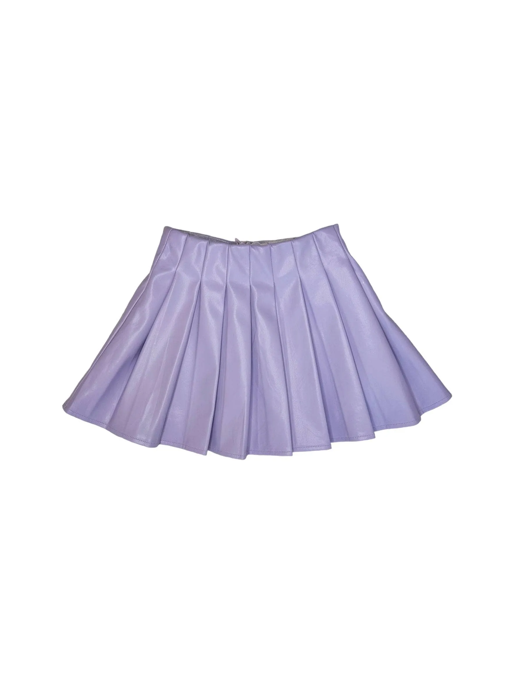 Lavender Vegan Pleated Skirt