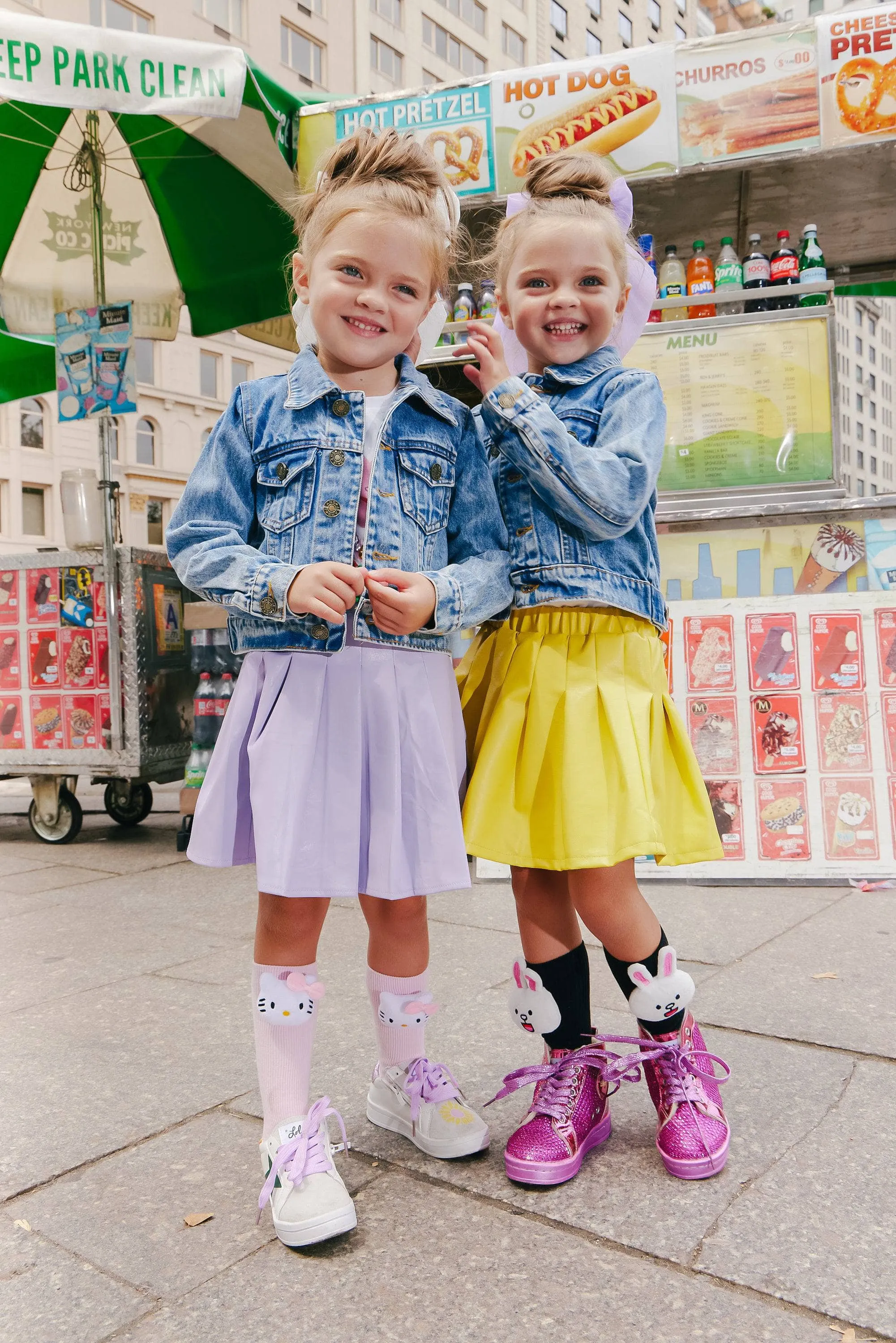 Lavender Vegan Pleated Skirt