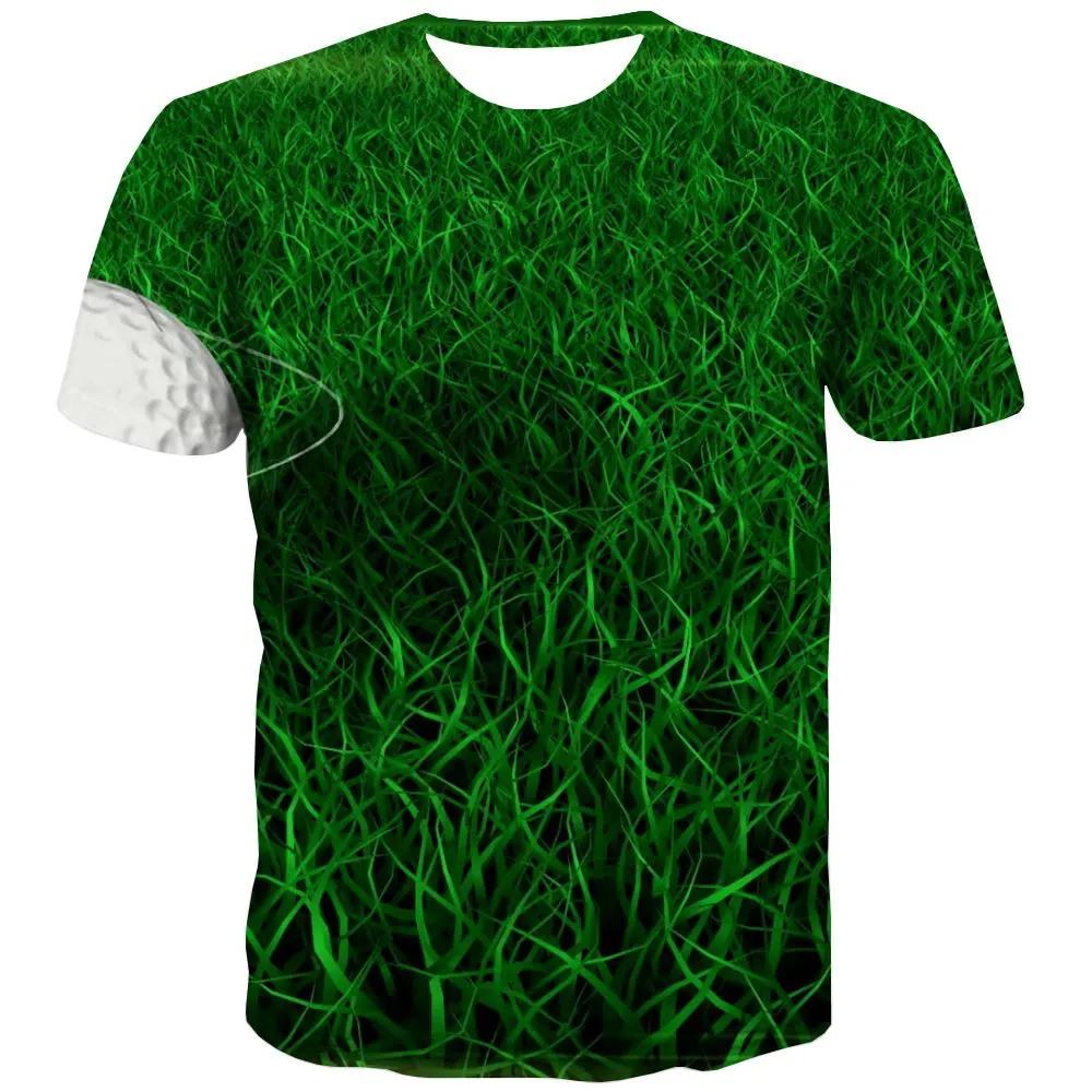 Lawn T shirts Men Golf Tshirt Anime Forest Tshirts Cool Natural Tshirt Printed Game T-shirts Graphic