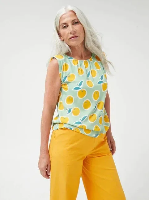 Lemon Print Top