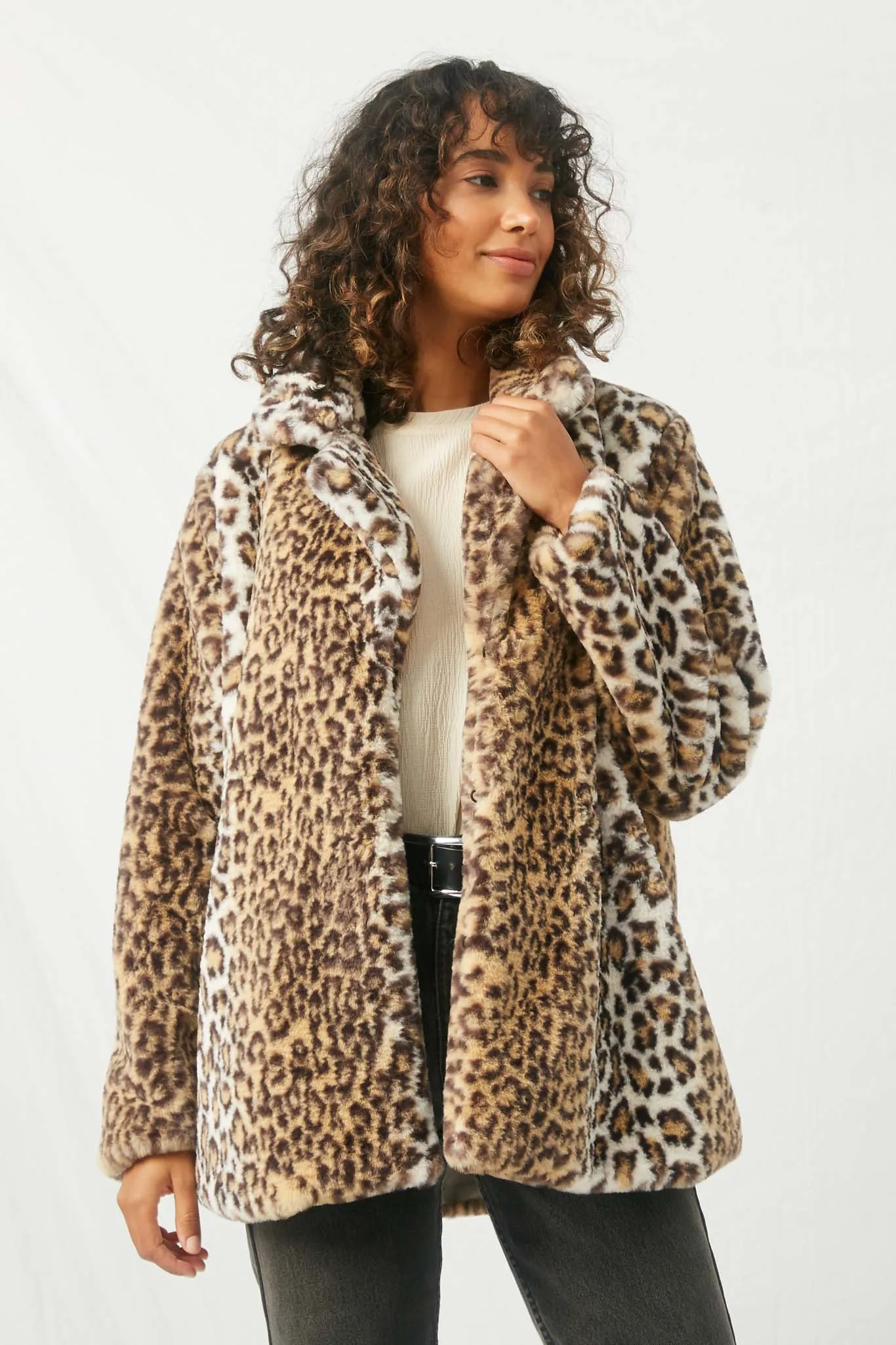 Leopard Faux Fur Coat