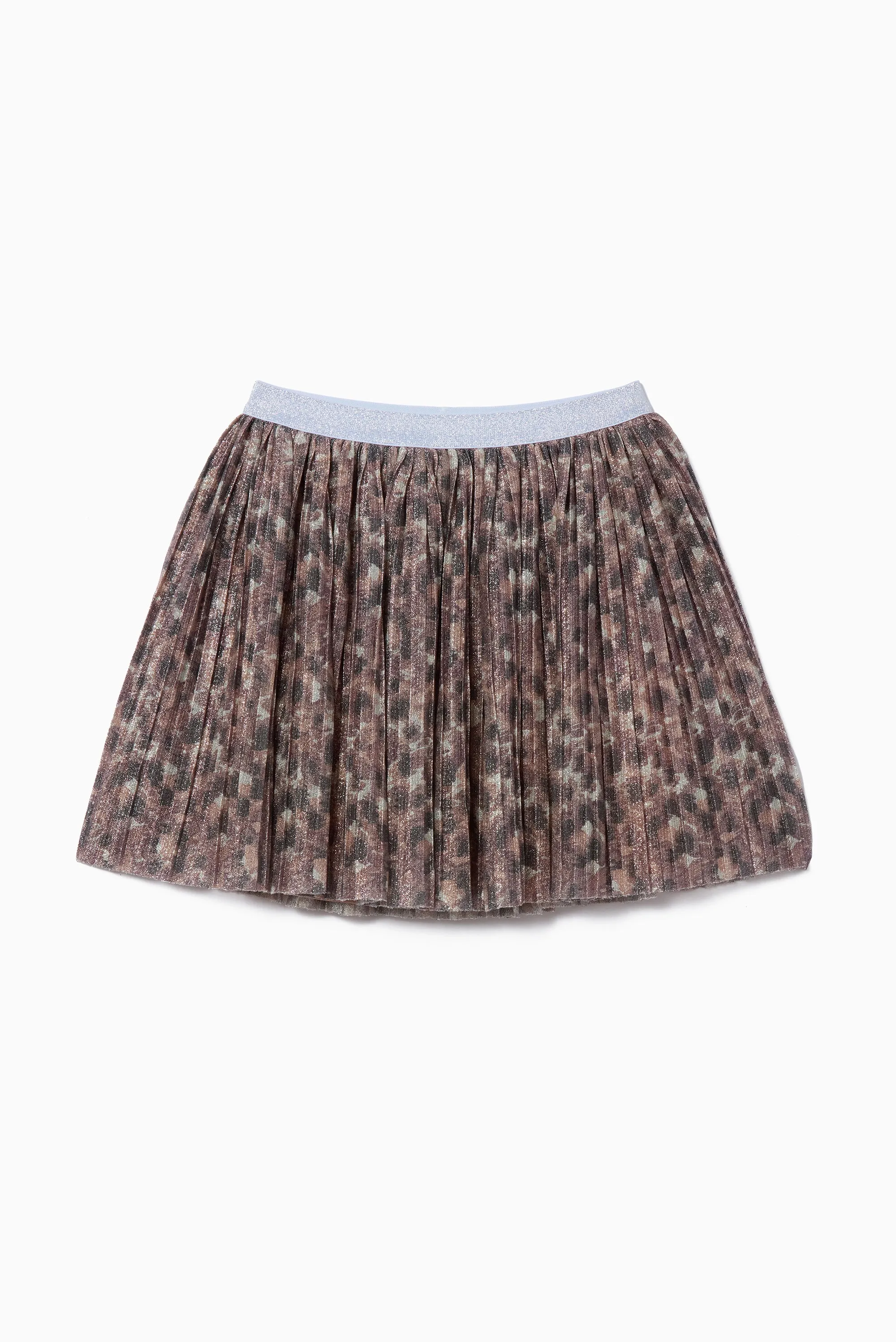 Leopard Pleated Skirt