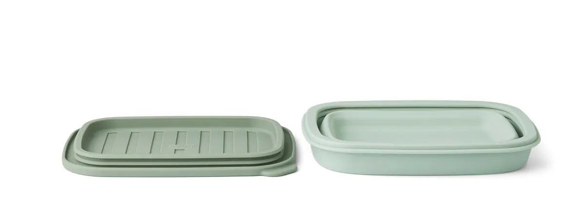 Liewood Franklin Foldable Lunch Box | Dusty Mint /Faune Green Mix