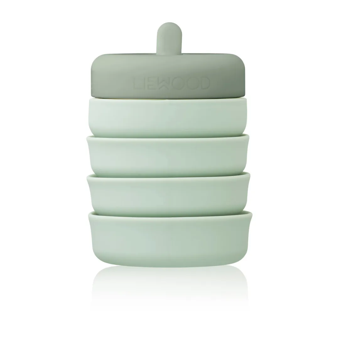 Liewood Wilson Foldable Bottle | Dusty Mint /Faune Green Mix