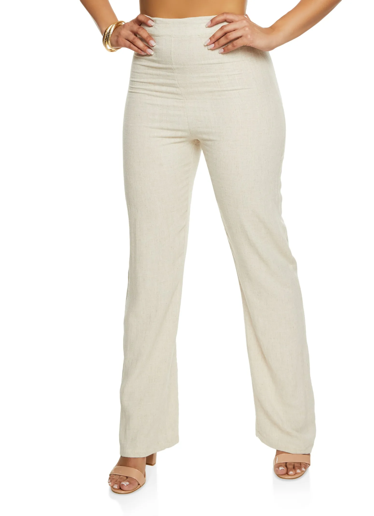 Linen High Waist Dress Pants