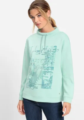 Long Sleeve Sweatshirt in Icy Mint