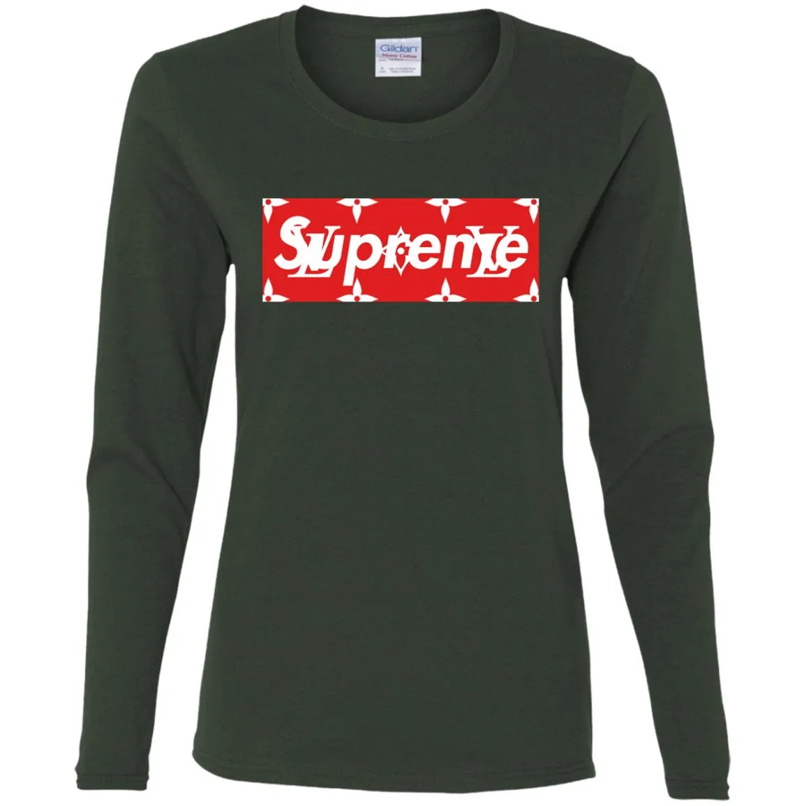 Louis Vuitton Box Supreme T-shirt Women Long Sleeve Shirt