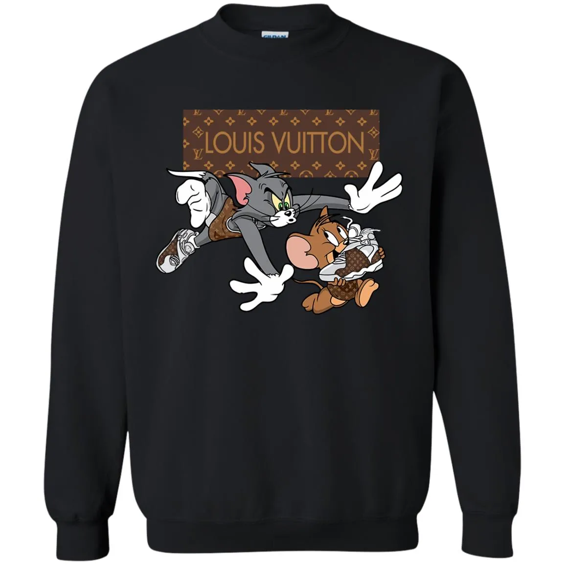 Louis Vuitton Cartoon Tom And Jerry T-shirt Crewneck Pullover Sweatshirt