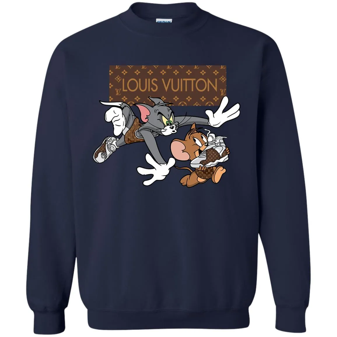 Louis Vuitton Cartoon Tom And Jerry T-shirt Crewneck Pullover Sweatshirt