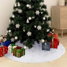 Luxury Christmas Tree Skirt White 150 cm Faux