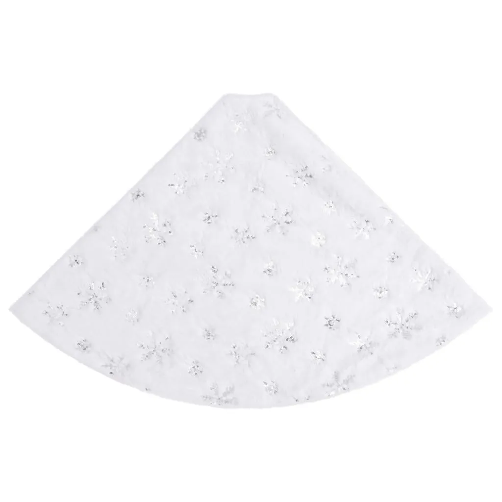 Luxury Christmas Tree Skirt White 150 cm Faux