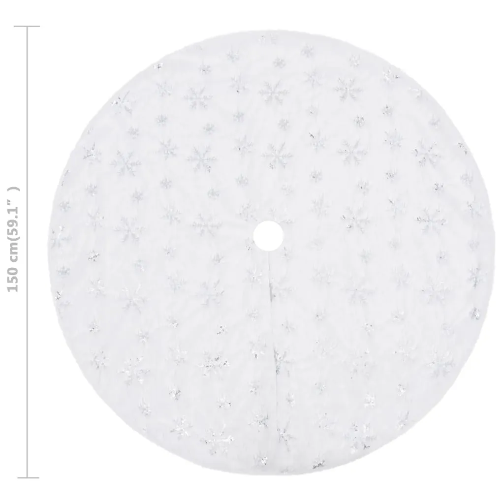 Luxury Christmas Tree Skirt White 150 cm Faux