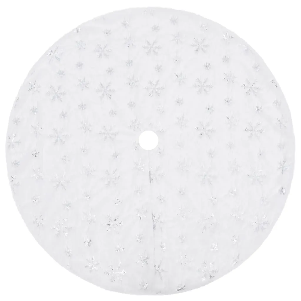 Luxury Christmas Tree Skirt White 150 cm Faux