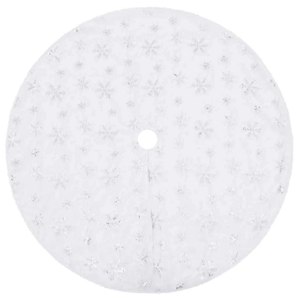 Luxury Christmas Tree Skirt White 90 cm Faux