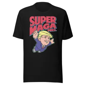 MAGA Tshirt Super Trump Short Sleeve 100% Cotton Unisex Crew Neck Top